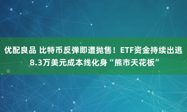 优配良品 比特币反弹即遭抛售！ETF资金持续出逃 8.3万美元成本线化身“熊市天花板”