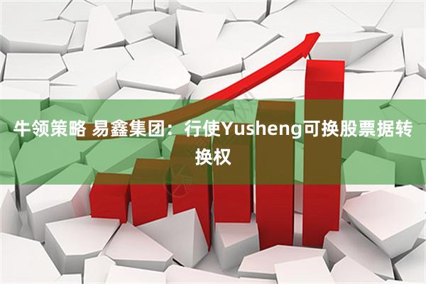 牛领策略 易鑫集团：行使Yusheng可换股票据转换权