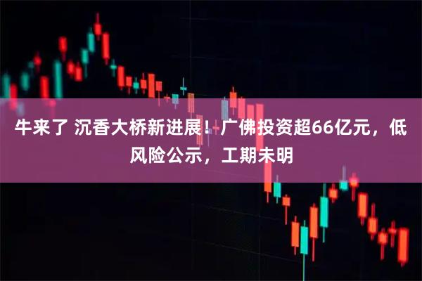 牛来了 沉香大桥新进展！广佛投资超66亿元，低风险公示，工期未明