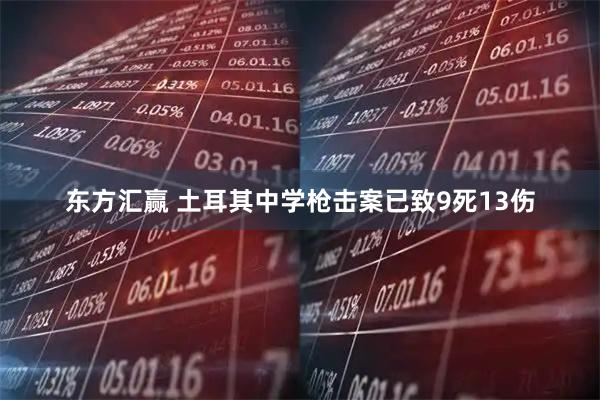 东方汇赢 土耳其中学枪击案已致9死13伤